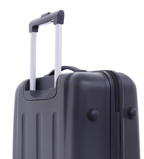 طقم حقائب سفر 3 حقائب مادة ABS بعجلات دوارة (20 ، 24 ، 28) بوصة أسود PARA JOHN - Pabloz 3 Pcs Trolley Luggage Set, Black - SW1hZ2U6NDM3MDg3