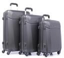 طقم حقائب سفر 3 حقائب مادة ABS بعجلات دوارة (20 ، 24 ، 28) بوصة رمادي غامق PARA JOHN - Hardside 3 Pcs Trolley Luggage Set, Dark Grey - SW1hZ2U6NDM3MjEw