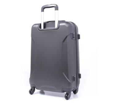 طقم حقائب سفر 3 حقائب مادة ABS بعجلات دوارة (20 ، 24 ، 28) بوصة رمادي غامق PARA JOHN - Hardside 3 Pcs Trolley Luggage Set, Dark Grey