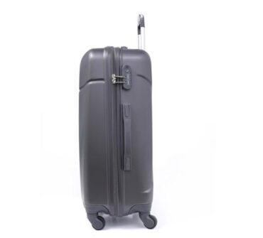 طقم حقائب سفر 3 حقائب مادة ABS بعجلات دوارة (20 ، 24 ، 28) بوصة رمادي غامق PARA JOHN - Hardside 3 Pcs Trolley Luggage Set, Dark Grey