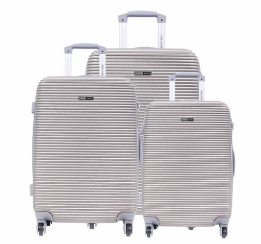طقم حقائب سفر 3 حقائب مادة ABS بعجلات دوارة (20 ، 24 ، 28) بوصة بيج PARA JOHN - Abs Rolling Trolley Luggage Set, Champagne