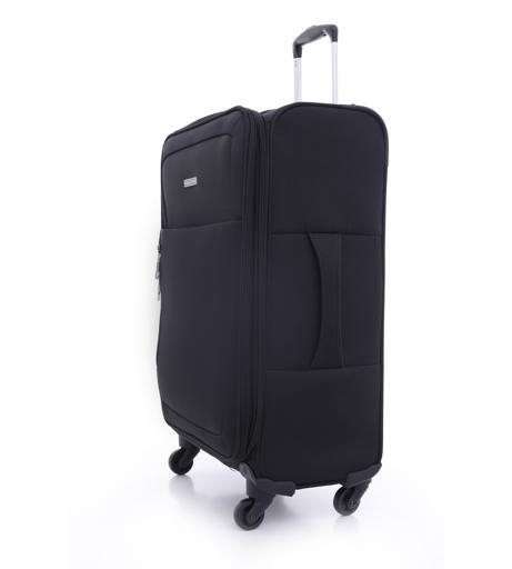 طقم حقائب سفر 3 حقائب مادة النايلون بعجلات دوارة (20 ، 24 ، 28) بوصة أسود PARA JOHN - Polyester Soft Trolley Luggage Set, Black - SW1hZ2U6NDM2ODM5