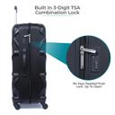 طقم حقائب سفر 3 حقائب مادة ABS بعجلات دوارة (20 ، 24 ، 28) بوصة أسود PARA JOHN - Matrix 3 Pcs Trolley Luggage Set, Black - SW1hZ2U6NDM3MzE5