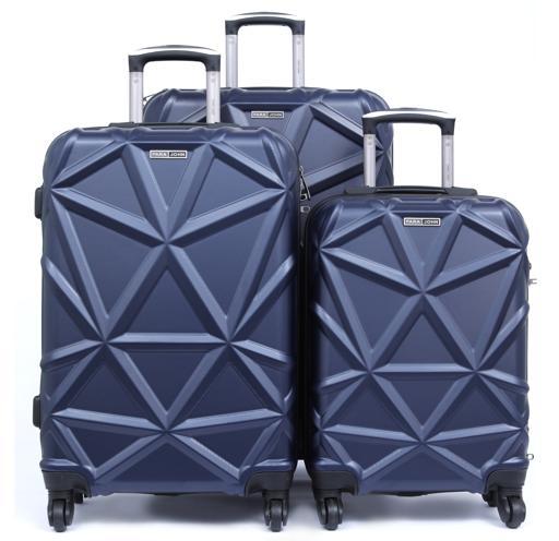 Para John Matrix 3 Pcs Trolley Luggage Set, Navy - SW1hZ2U6NDM4MTI2