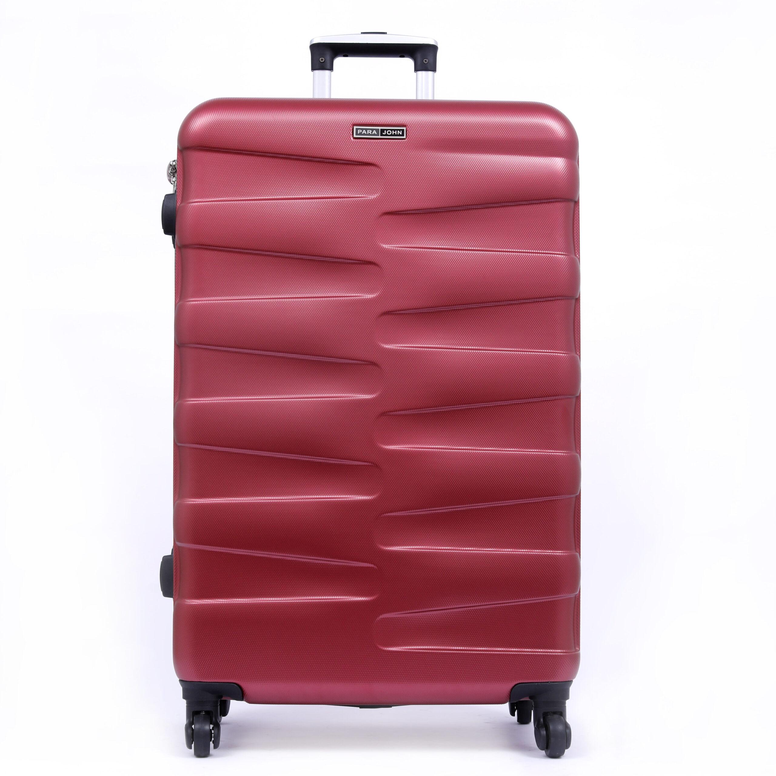 طقم حقائب سفر 3 حقائب مادة ABS بعجلات دوارة (20 ، 24 ، 28) بوصة أحمر PARA JOHN - Travel Luggage Suitcase Set of 3 -  Trolley Bag, Carry On Hand Cabin Luggage Bag (20 ، 24 ، 28) inch - cG9zdDo0MzgwOTE=