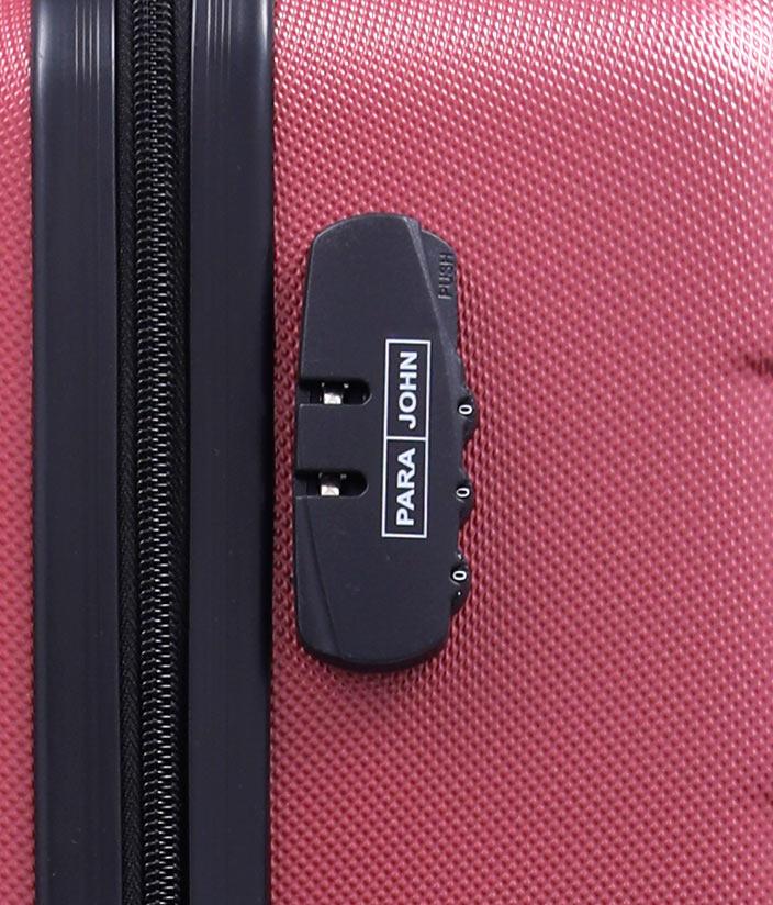 طقم حقائب سفر 3 حقائب مادة ABS بعجلات دوارة (20 ، 24 ، 28) بوصة أحمر PARA JOHN - Travel Luggage Suitcase Set of 3 -  Trolley Bag, Carry On Hand Cabin Luggage Bag (20 ، 24 ، 28) inch - cG9zdDo0MzgwODk=