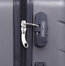 طقم حقائب سفر 3 حقائب مادة ABS بعجلات دوارة (20 ، 24 ، 28) بوصة رمادي PARA JOHN - Travel Luggage Suitcase Set Of 3 - Trolley Bag, Carry On Hand Cabin Luggage Bag - Lightweight - SW1hZ2U6NDM3ODA3