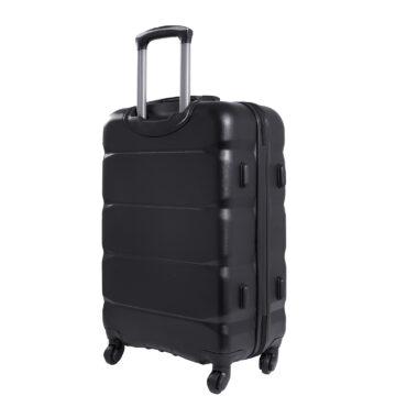 طقم حقائب سفر 3 حقائب مادة ABS بعجلات دوارة (20 ، 24 ، 28) بوصة أسود PARA JOHN - Travel Luggage Suitcase Set of 3 - Trolley Bag (20 ، 24 ، 28) inch