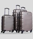 طقم حقائب سفر 3 حقائب مادة ABS بعجلات دوارة (20 ، 24 ، 28) بوصة ذهبي برونزي PARA JOHN - Sphinx 3 Pcs Trolley Luggage Set, Champagne - SW1hZ2U6NDM3MzM3