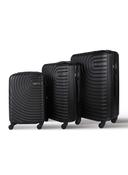 PARA JOHN 3-Piece Hard side ABS Luggage Trolley Set 20/24/28 Inch Black - SW1hZ2U6NDM3NTU1