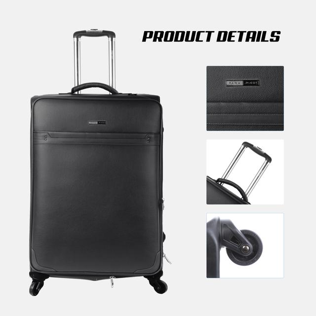 طقم حقائب سفر دوارة 4 حقائب (16 ، 20 ، 24 ، 28) بوصة ABS أسود PARA JOHN - 4 Pcs Travel Luggage Suitcase Trolley Set - PVC Leather Cabin Trolley Bag – Cabin size suitcase for Business Travellers - (16 ، 20 ، 24 ، 28) inch - SW1hZ2U6NDM5NDQ3
