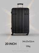 طقم حقائب سفر 4 حقائب (20 ، 24 ، 28 ، 32) بوصة مادة PVC أسود PARA JOHN - 4 Pcs Alle Trolley Luggage Set, Black - SW1hZ2U6MTQwODEyOA==