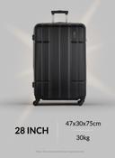 طقم حقائب سفر 4 حقائب (20 ، 24 ، 28 ، 32) بوصة مادة PVC أسود PARA JOHN - 4 Pcs Alle Trolley Luggage Set, Black - SW1hZ2U6MTQwODEzMg==