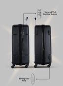 طقم حقائب سفر 4 حقائب (20 ، 24 ، 28 ، 32) بوصة مادة PVC أسود PARA JOHN - 4 Pcs Alle Trolley Luggage Set, Black - SW1hZ2U6MTQwODEzNg==
