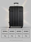 طقم حقائب سفر 4 حقائب (20 ، 24 ، 28 ، 32) بوصة مادة PVC أسود PARA JOHN - 4 Pcs Alle Trolley Luggage Set, Black - SW1hZ2U6MTQwODE0Mg==