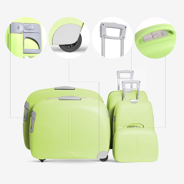 طقم حقائب سفر دوارة 5 حقائب (14 ، 18 ، 22 ، 27 ، 31) بوصة PP أخضر PARA JOHN - Travel Luggage Suitcase Set of 5 - Trolley Bag – Lightweight Travel Bags with 360° Durable 4 Spinner Wheels - Hard Shell Luggage Spinner -(14 ، 18 ، 22 ، 27 ، 31) inch - SW1hZ2U6NDM4Mzky