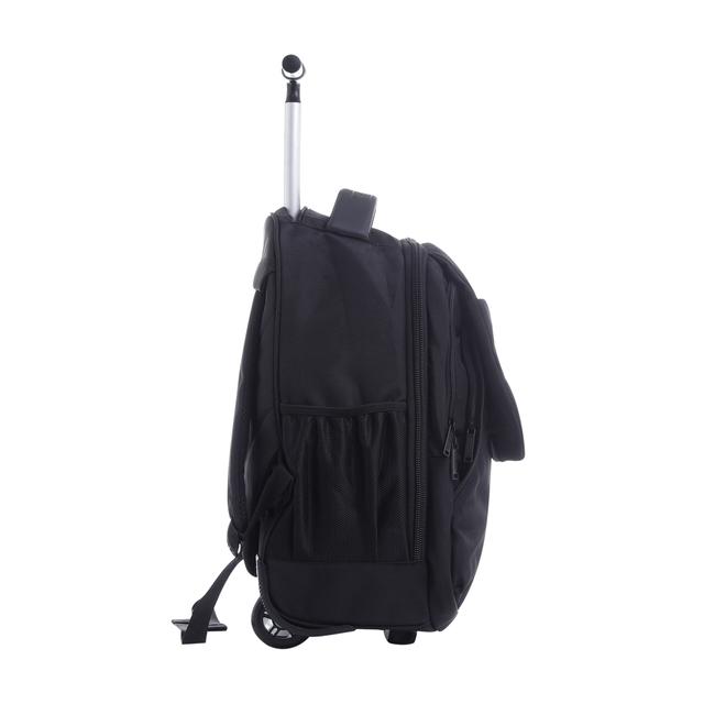 شنطة ظهر قياس 20 بوصة مع عجلات لون أسود Rolling Wheeled Backpack, 20’’ Business Travel Laptop Backpack - PARA JOHN - SW1hZ2U6NDU0NTE5