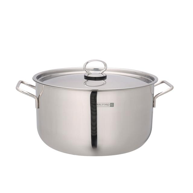 Royalford 26cm Stainless Steel Casserole with Lid, RF10125 | Encapsulated Aluminium Middle Layer | Compatible with Induction, Hot Plate, Halogen, Gas | Strong & Sturdy Handle - SW1hZ2U6NDQ5NDk0
