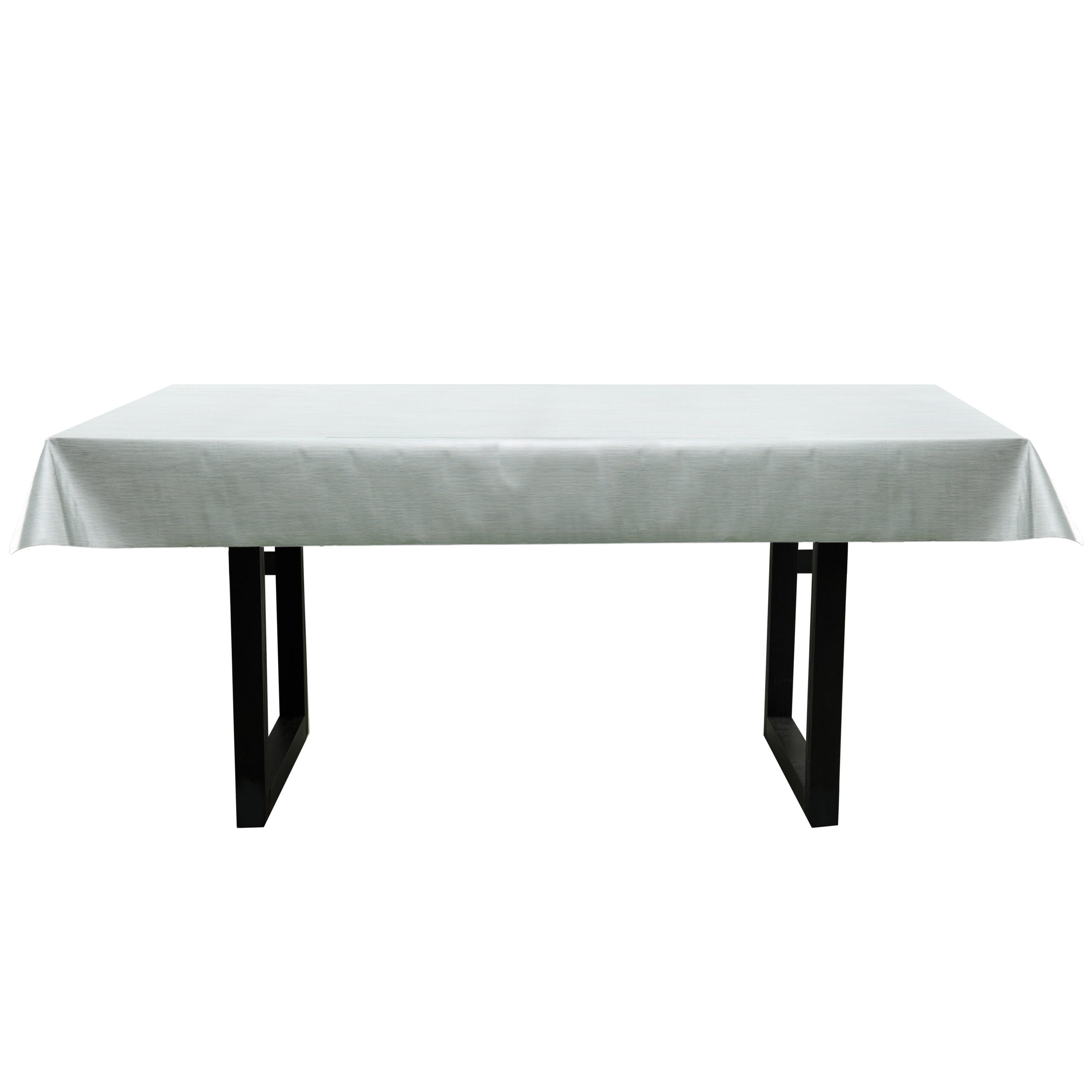 مفرش طاولة (غطاء) 1.37 × 2 متر - فضي Royalford Brushed Metallic Silver Finish Table Cloth