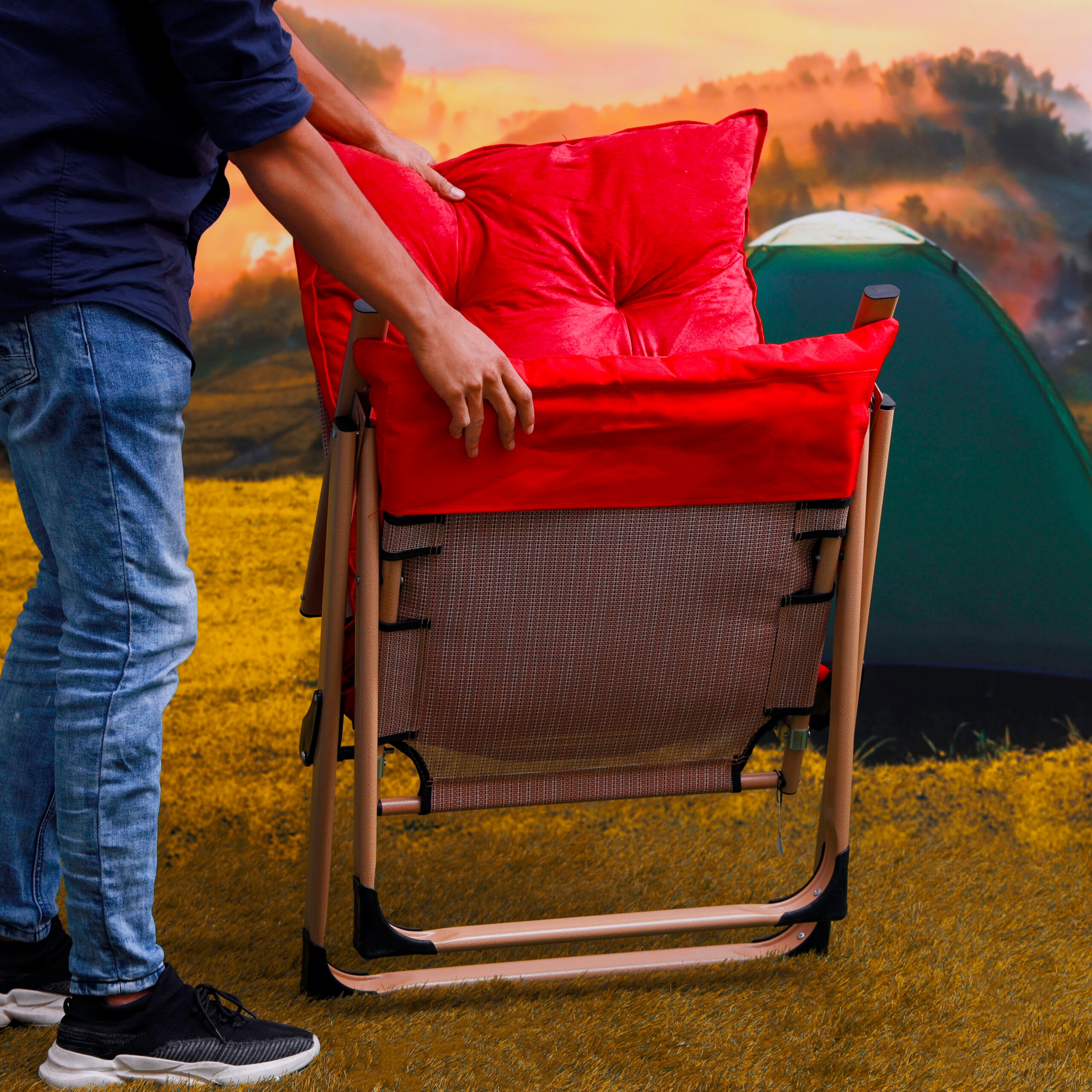 كرسي تخييم قابل للطي Royalford Camping Chair - 5}