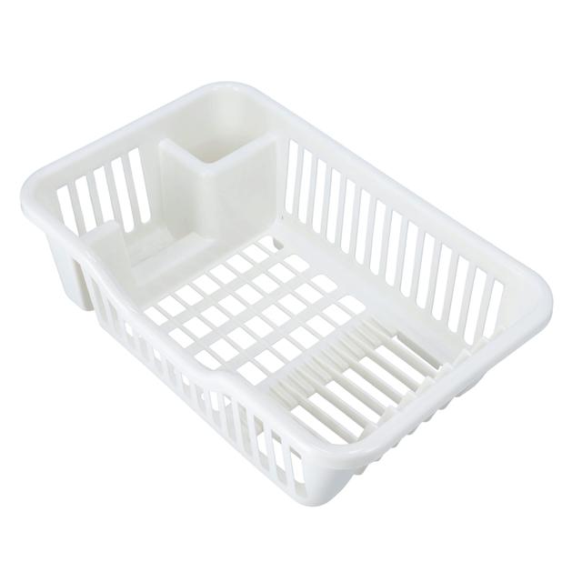 Royalford Dish Drainer With Detachable Tray, RF10470 | Utensil & Plates Holder with Plastic Drain Boards & Organization Shelf | Compact & Durable | Ideal Small/ Medium/ Large Kitchens - SW1hZ2U6NDQ5Njg4