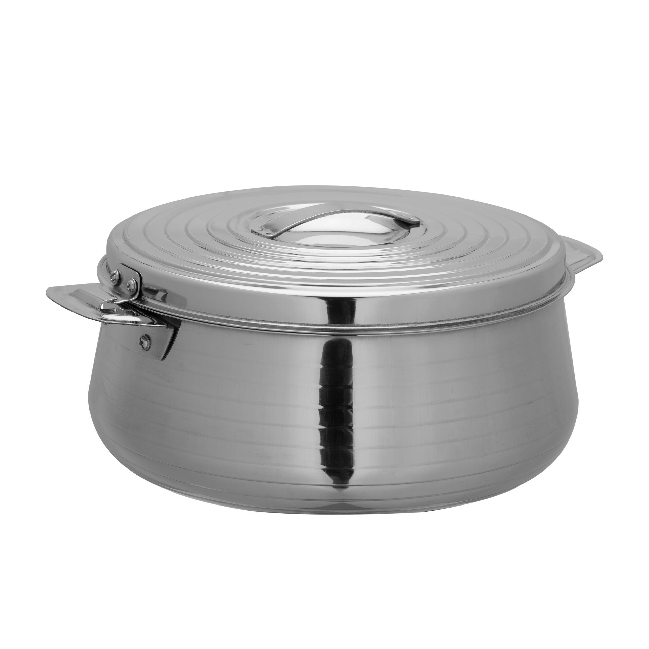 قدر طبخ من الستانلس بسعة 3.5 لتر | Royalford Hilux Double Wall Stainless Steel Hot Pot