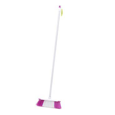 مكنسة عصا مع رأس قابل للفك أبيض وبنفسجي رويال فورد Royalford White ِِAnd Purple Broom With Handle - 1}