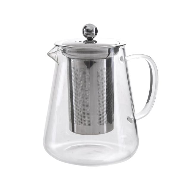 براد شاي زجاج ( 960 ملي ) مع مصفاة ستانلس - شفاف Royalford -  Glass Tea Pot With Stainless Steel Strainer - SW1hZ2U6NDU4NzU2