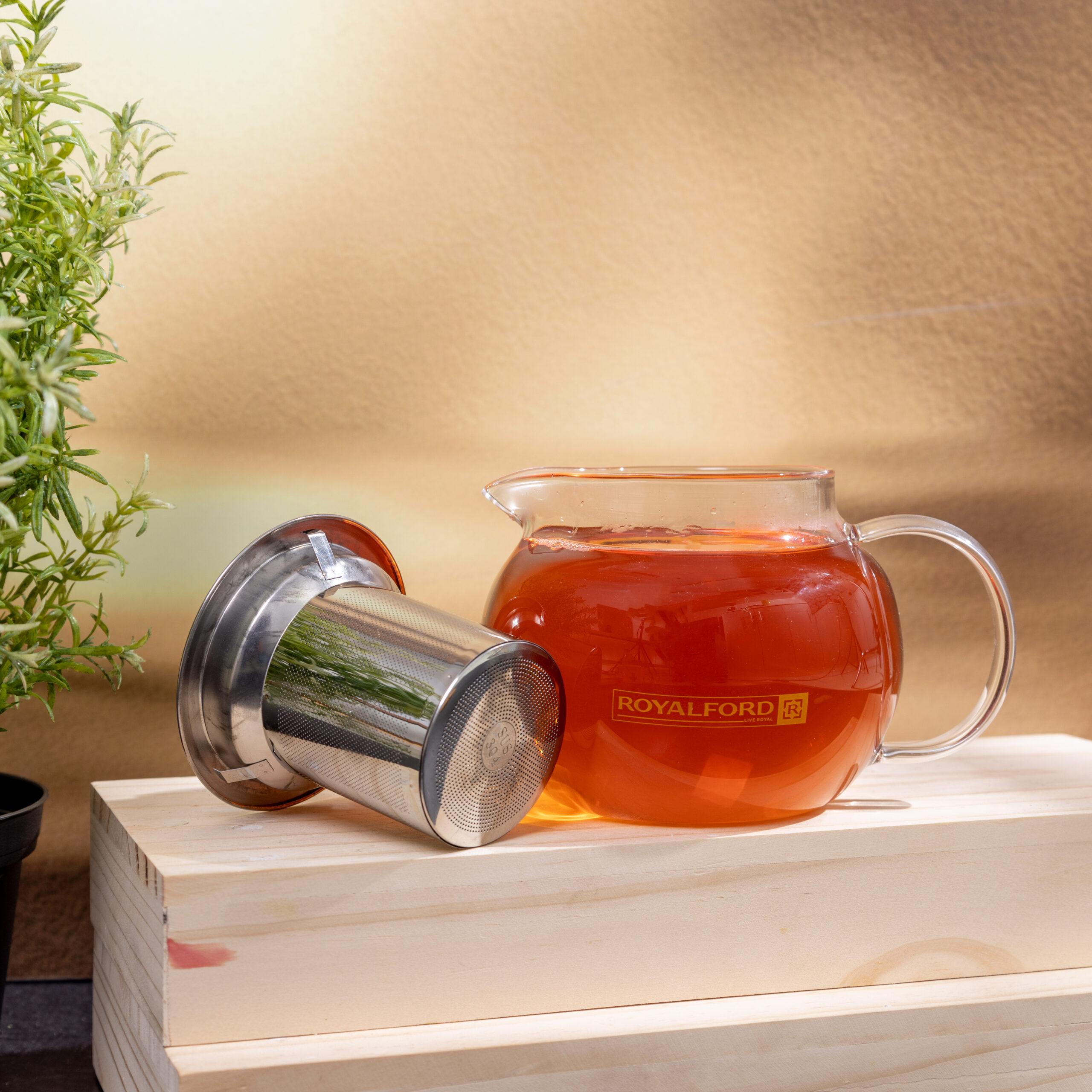 إبريق شاي زجاجي 650 مل  Royalford Glass Tea Pot - cG9zdDo0NjA0MDY=