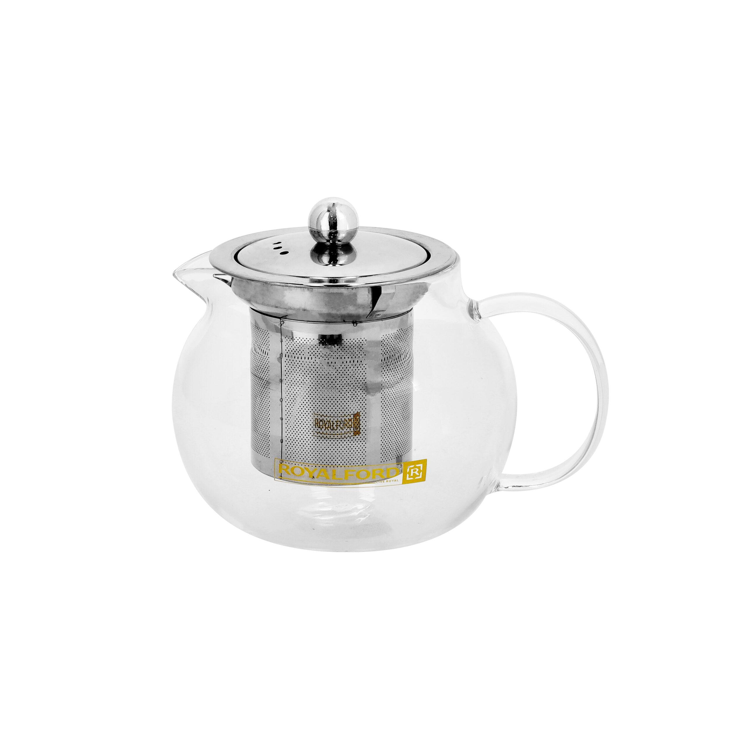 إبريق شاي زجاجي 650 مل  Royalford Glass Tea Pot - cG9zdDo0NjA0MDI=