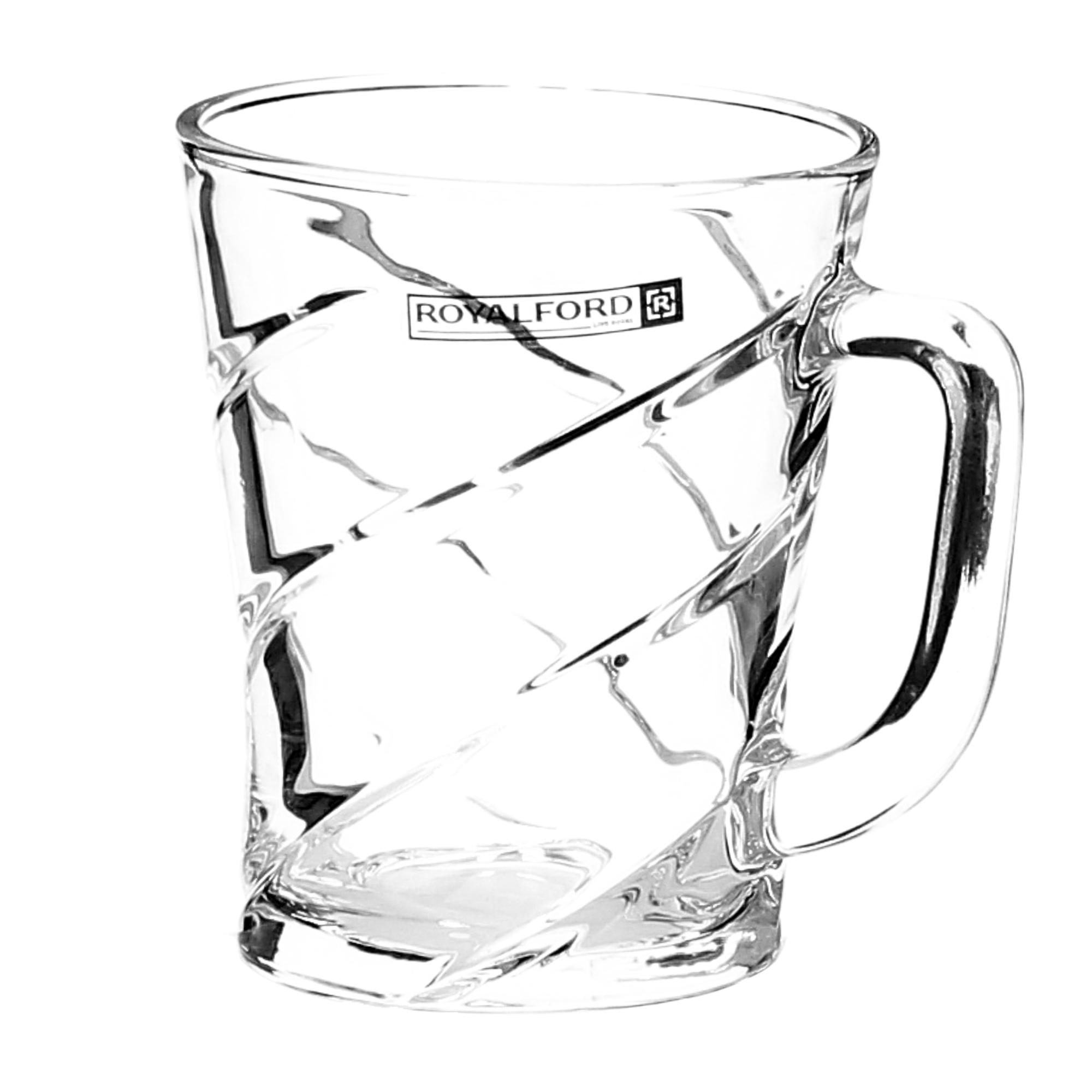 أكواب زجاجية عدد 3 سعة 8 أونصة Royalford - 3Pcs Glass Cups 8Oz