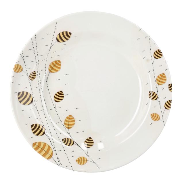 صحن تقديم عميق ميلامين 10 بوصة Royalford - 10" Deep Dinner Plate, Melamine Ware , Plate with Elegant Leaf Design - SW1hZ2U6NDY2Mzg1