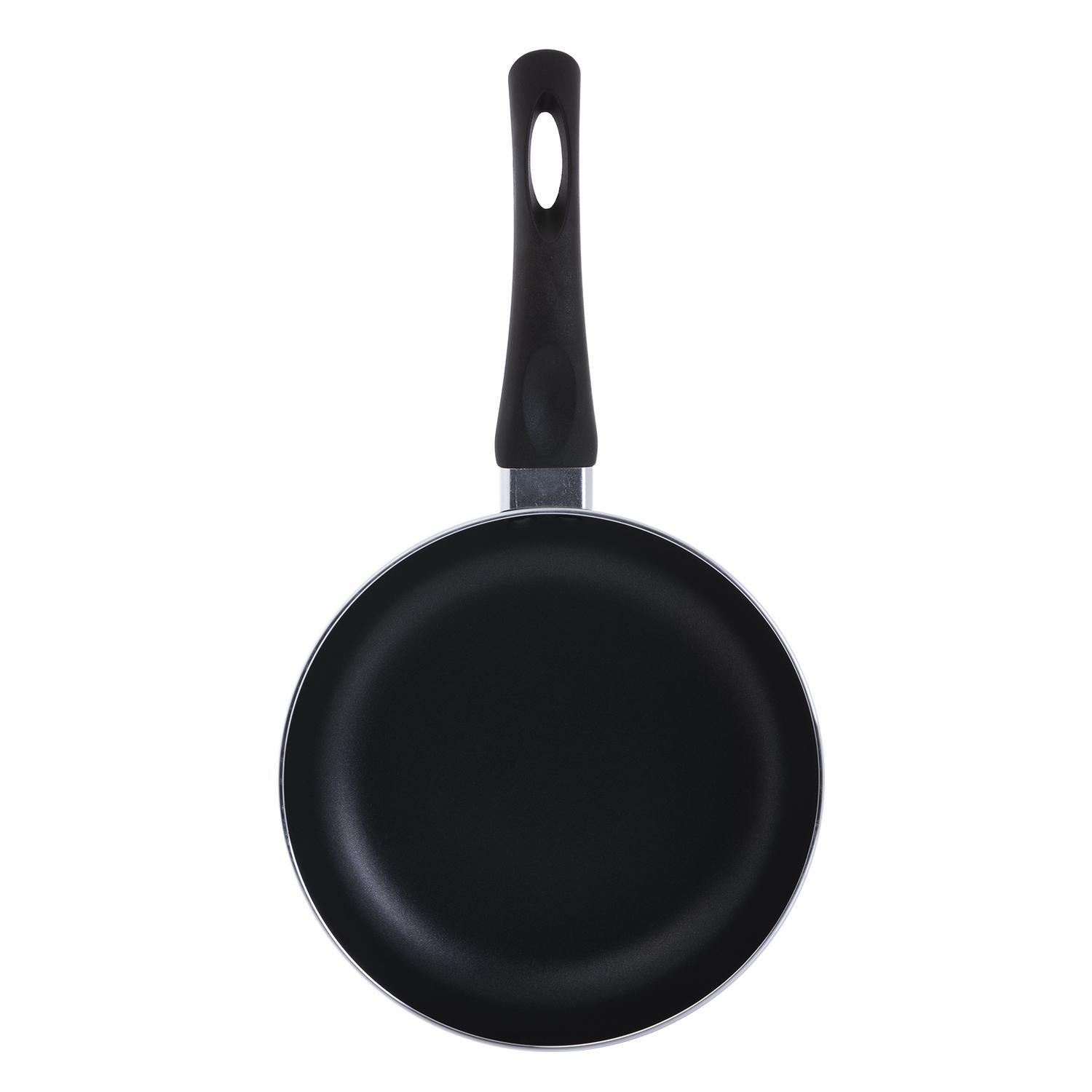 طقم قدور ( 8 قطع ) - أسود Royalford - Aluminum Non-Stick Cookware Set – Scratch Resistant, Tempered Glass Lids