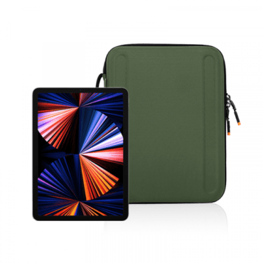 حقيبة آيباد 12.9 بوصة و ماك بوك 13.3 بوصة قماش لون أخضر WIWU - PARALLEL HARDSHELL BAG FOR IPAD 12.9" AND MACBOOK 13.3" - GREEN - 9}