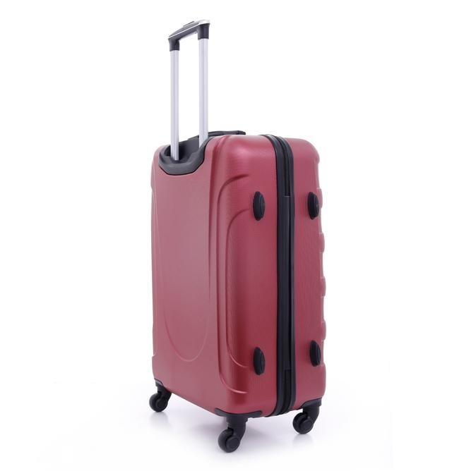 طقم حقائب سفر 3 حقائب مادة ABS بعجلات دوارة (20 ، 24 ، 28) بوصة أحمر برغندي PARA JOHN – Travel Luggage Suitcase, Set of 3 – Trolley Bag, Carry On Hand Cabin Luggage Bag - SW1hZ2U6NDM3Nzc3