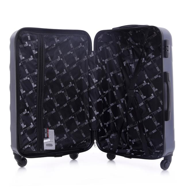 طقم حقائب سفر 3 حقائب مادة ABS بعجلات دوارة (20 ، 24 ، 28) بوصة أزرق داكن PARA JOHN - Travel Luggage Suitcase Set Of 3 - Trolley Bag, Carry On Hand Cabin Luggage Bag - Lightweight - SW1hZ2U6NDM3OTMy