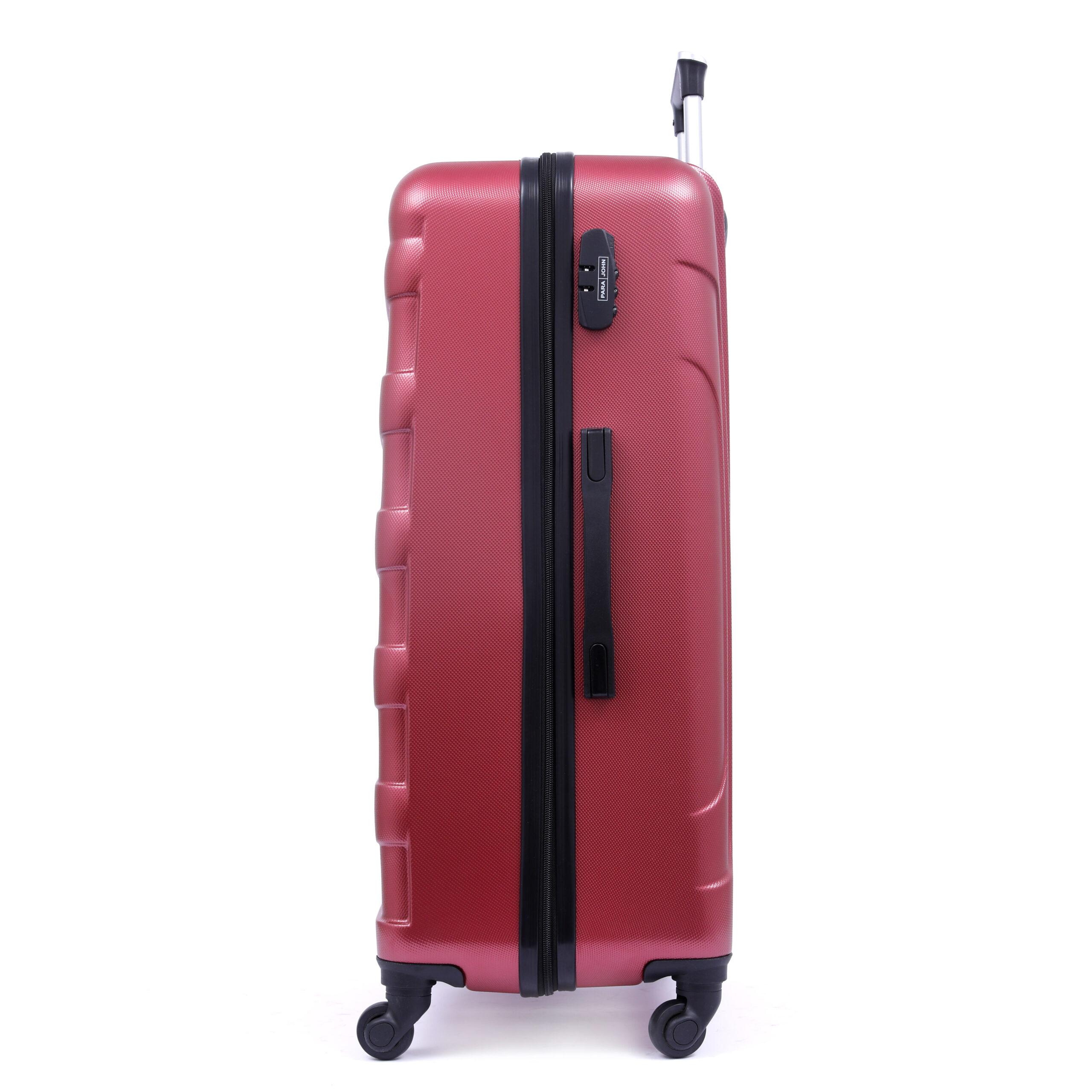 طقم حقائب سفر 3 حقائب مادة ABS بعجلات دوارة (20 ، 24 ، 28) بوصة أحمر PARA JOHN - Travel Luggage Suitcase Set of 3 -  Trolley Bag, Carry On Hand Cabin Luggage Bag (20 ، 24 ، 28) inch - cG9zdDo0MzgwODU=