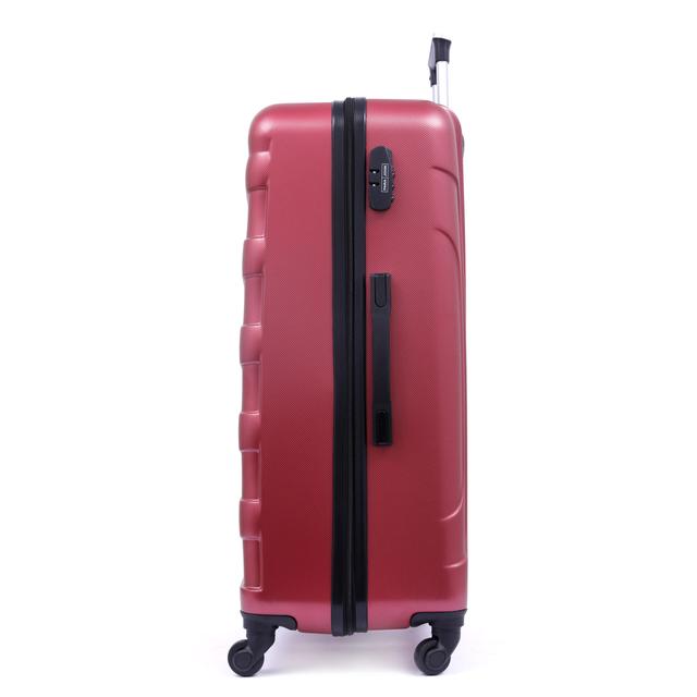 طقم حقائب سفر 3 حقائب مادة ABS بعجلات دوارة (20 ، 24 ، 28) بوصة أحمر PARA JOHN - Travel Luggage Suitcase Set of 3 -  Trolley Bag, Carry On Hand Cabin Luggage Bag (20 ، 24 ، 28) inch - SW1hZ2U6NDM4MDg1