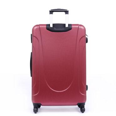 طقم حقائب سفر 3 حقائب مادة ABS بعجلات دوارة (20 ، 24 ، 28) بوصة أحمر PARA JOHN - Travel Luggage Suitcase Set of 3 -  Trolley Bag, Carry On Hand Cabin Luggage Bag (20 ، 24 ، 28) inch