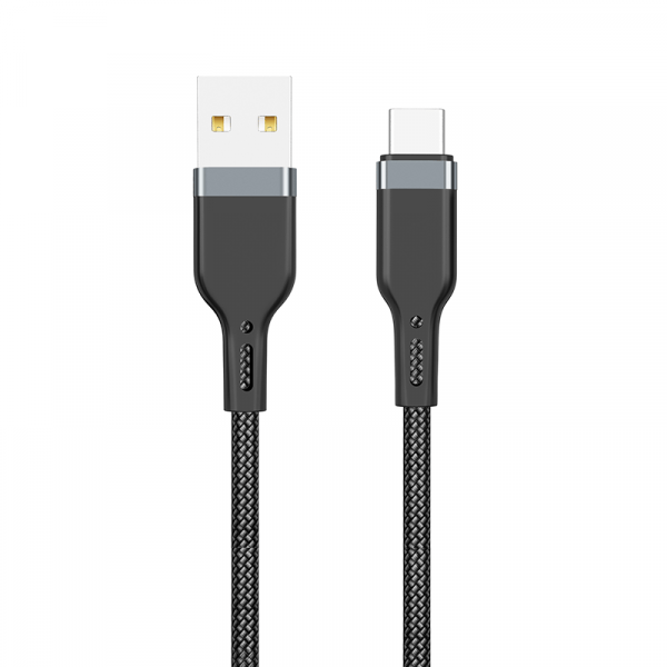 وصلة شاحن (كيبل شحن) بمنفذ USB-A إلى Type-C بطول 1.2 متر أسود WIWU - PT02 PLATINUM CABLE USB TO TYPE-C 1.2M - BLACK