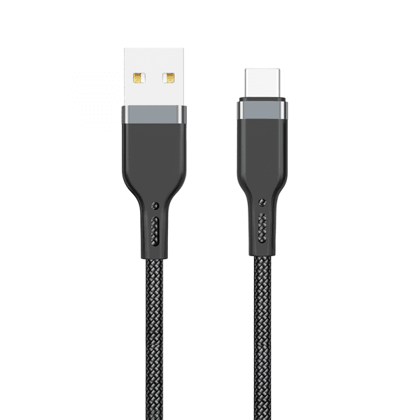 وصلة شاحن (كيبل شحن) بمنفذ USB-A إلى Type-C بطول 1.2 متر أسود WIWU - PT02 PLATINUM CABLE USB TO TYPE-C 1.2M - BLACK