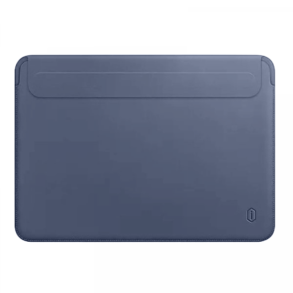 حقيبة ماك بوك برو 16.2 بوصة جلد أزرق داكن WIWU - SKIN PRO II PU LEATHER SLEEVE FOR MACBOOK PRO 16.2" - NAVY BLUE - 1}