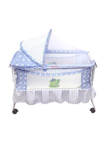 سرير للأطفال مع ناموسية زهري Baby Crib - Baby Plus - SW1hZ2U6NDQ0MDY3