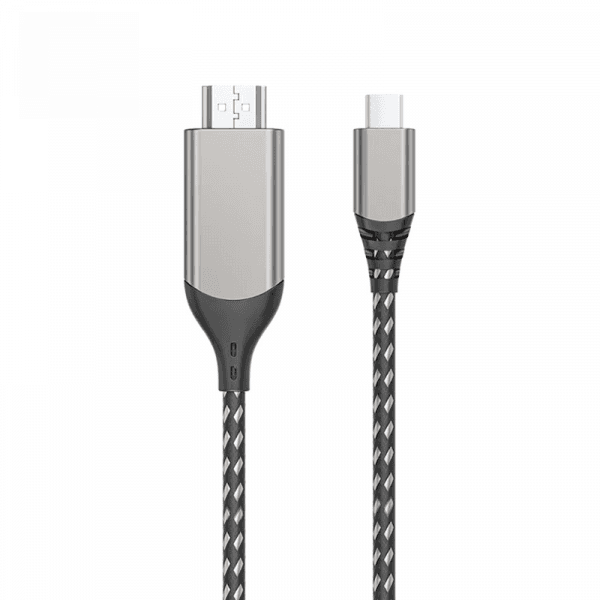 محول من تايب سي إلى اتش دي إم أي 1.2 متر رماي  Wiwu Gray 1.2M Type-c To Hdmi Cable