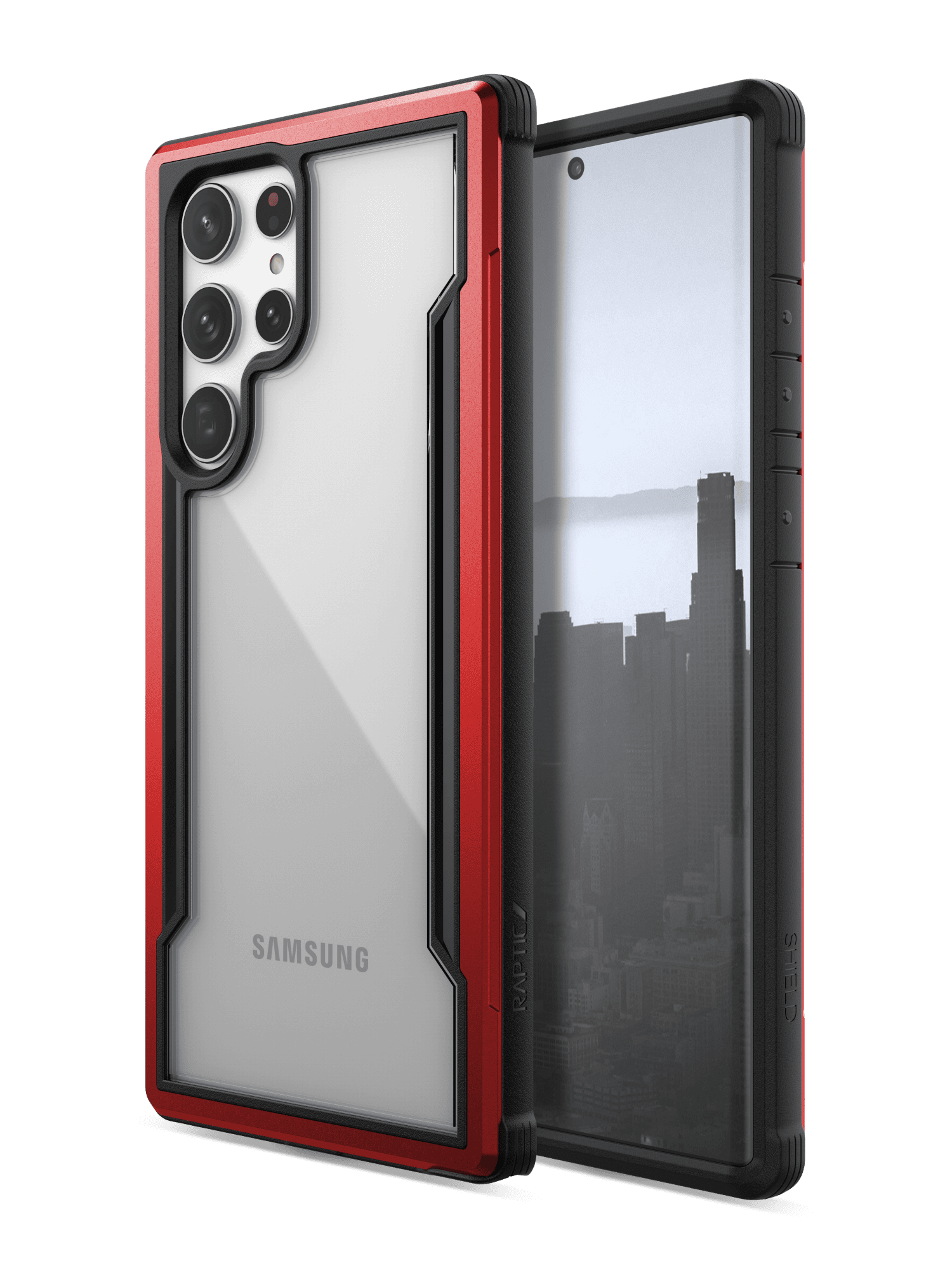 كفر سيلكون لهاتف Samsung Galaxy S22 Ultra أحمر Raptic Shield Case - X-Doria