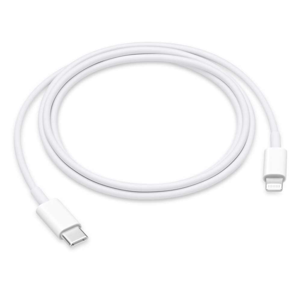 سلك شاحن تايب سي إلى لايتننج 1 متر أبيض آبل Apple 1M USB-C to Lightning Cable - 1}