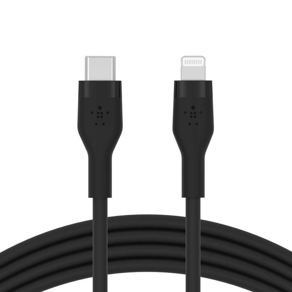 كيبل شحن ايفون ( USB-C الى Lightning ) - اسود Belkin - BOOST CHARGEâ„¢ Flex USB-C to Lightning Connector