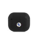 BMW Signature Collection PC Genuine Leather Case with Metal Logo Silver for Airpods 3 - Black - SW1hZ2U6NTIzNjI1