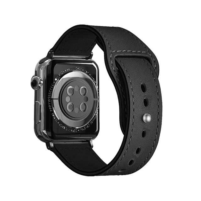 سوار ساعة ابل اسود by Porodo Leather Loop Watch Band for Apple Watch 44mm / 45mm من iGuard - SW1hZ2U6NTIzODY5