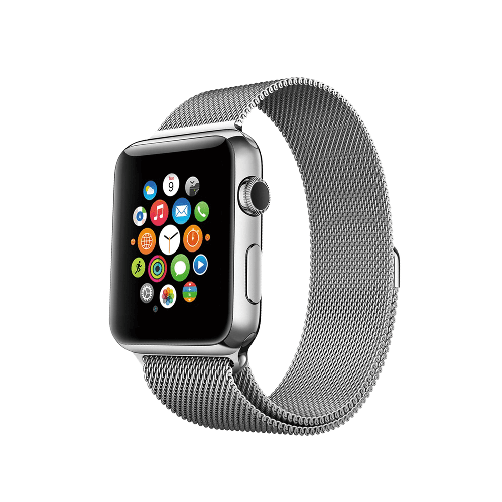 سوار ساعة ابل فضي by Porodo Steel Mesh Watch Band for Apple Watch 44mm / 45mm من iGuard